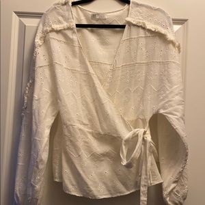 Zara Cross Tie Blouse